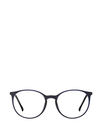 Silhouette Spx Illusion Round-frame Glasses In Blue