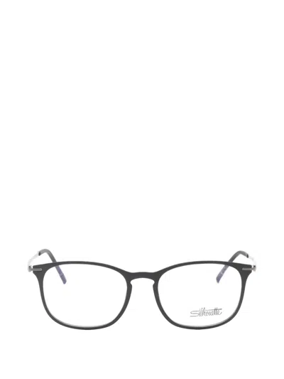 Silhouette Square-frame Glasses In Black