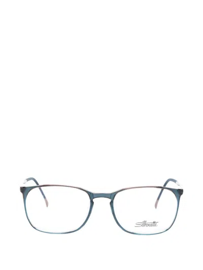 Silhouette Square-frame Glasses In Blue