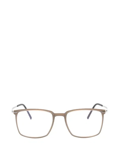 Silhouette Square-frame Glasses In Brown