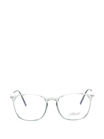Silhouette Square-frame Glasses In Green