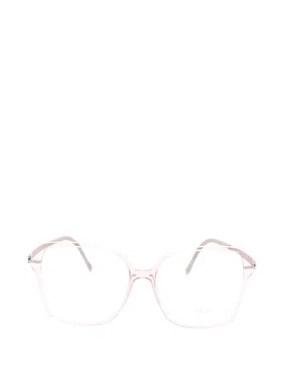 Silhouette Square-frame Glasses In Pink