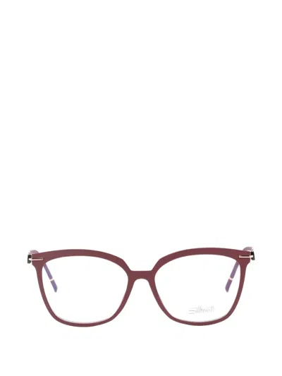 Silhouette Square-frame Glasses In Purple