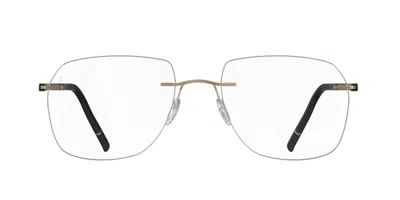 Silhouette The Dawn Demo Senza Montatura 5573/hr 7530 Occhiali Da Vista Oro Per Uomo (solo Montatura) In Pattern