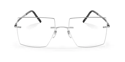 Silhouette The Dawn Demo Senza Montatura 5573/on 7000 Occhiali Da Vista Argentati Per Uomo (solo Montatura) In Burgundy