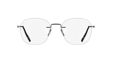 Silhouette The Visionary Demo Senza Montatura 5586/oz 7110 Occhiali Da Vista Argentati Per Uomo (solo Montatura In Black