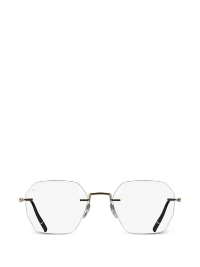 Silhouette The Visionary Geometric-frame Rimless Glasses In Gold