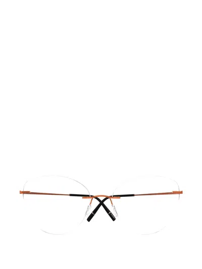 Silhouette Titan Minimal Art Cat-eye Frame Glasses In Orange