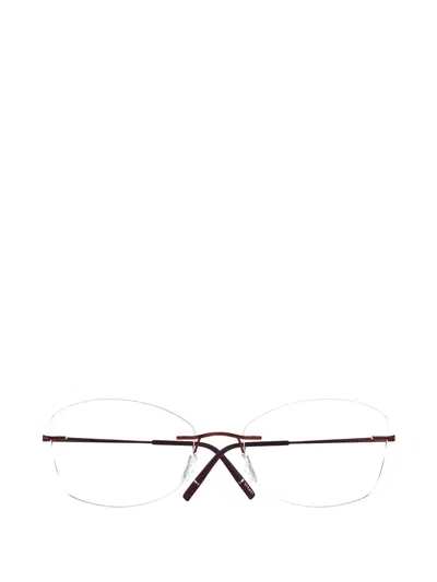Silhouette Titan Minimal Art Stellar Glasses In Red
