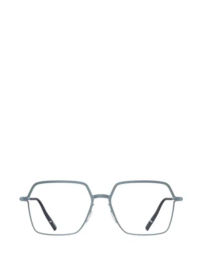 Silhouette Titanium Geometric-frame Glasses In Blue