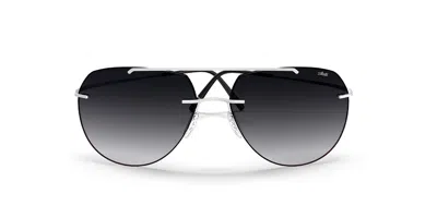 Silhouette Tma Collection Nash 8744/75 7210 Men's Sunglasses Silver Size 59