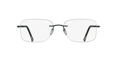 Silhouette Tng 2018 Demo Senza Montatura 5521/ka 5540 Occhiali Da Vista Verdi Per Uomo (solo Montatura) In Metallic