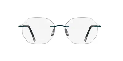 Silhouette Tng 2018 Demo Senza Montatura 5521/kz 4740 Occhiali Da Vista Blu Per Uomo (solo Montatura) In Metallic