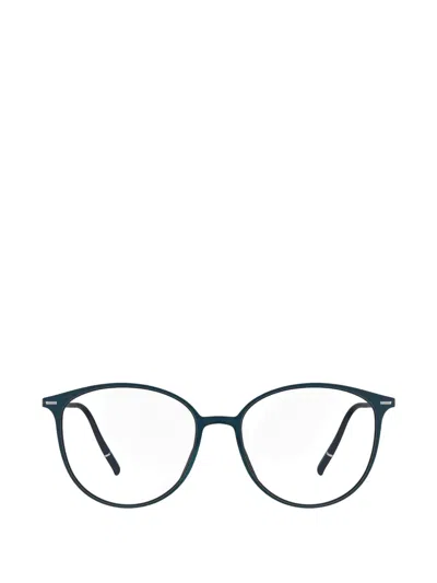 Silhouette Urban Lite Round-frame Glasses In Blue