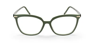 Silhouette Vibrant Horizon Fullrim 1623/75 5530 Occhiali Da Vista Verdi Per Donna (solo Montatura) In Green