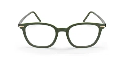 Silhouette Vibrant Horizon Fullrim 2974/75 5540 Occhiali Da Vista Verdi Per Uomo (solo Montatura) In Green