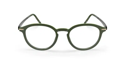 Silhouette Vibrant Horizon Fullrim 2976/75 5540 Occhiali Da Vista Verdi Per Uomo (solo Montatura) In Green