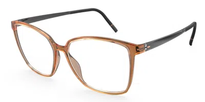 Silhouette Vivid Sky Fr Full Rim 1613/75 Women's Glasses, Clear, Size 53 In Brown