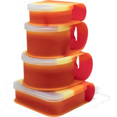 Silipint Go Go Bowls Set 4 Pk Marigold, Silicone Storage Food Containers