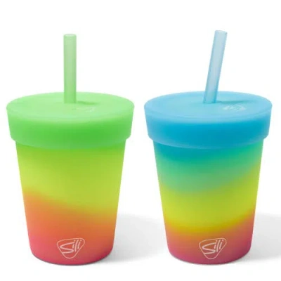 Silipint Kids Straw Tumblers 8oz 2 Pack In Multicolored