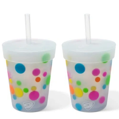 Silipint Kids Straw Tumblers 8oz 2 Pack In Multicolored