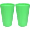 Silipint Pint Glasses 16oz 2 Pack Glowinthedark Green