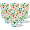 Silipint Pint Glasses 6 Pk Polka Dots, 16oz, Silicone Cups, Hot & Cold Drink