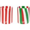 Silipint Silicone 12oz Rocks Glasses 2 Pack Peppermint & Poinsettia