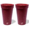 Silipint Silicone 16oz Coffee Tumblers 2 Pack Red Speckled Unbreakable Cups