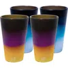Silipint Silicone 16oz Pint Glasses 4 Pack (2) Sun Storm & (2) Moon Beam