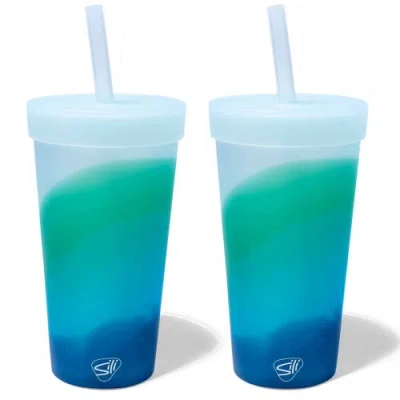 Silipint Silicone 22oz Straw Tumblers, 2 Pack Mountain Air