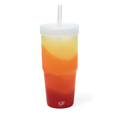 Silipint Silicone 32 oz Straw Tumbler In Pink