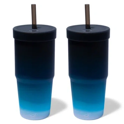 Silipint Silicone 32oz Straw Tumblers 2 Pack Moon Beam Unbreakable Cup