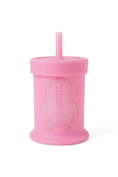 Silipint Silicone Penguin Training Cup In Pink