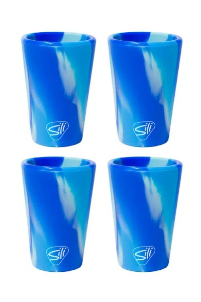 Silipint Silicone Shot, Pack Of 4 In Blue