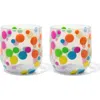 Silipint Stemless Wine Glasses 12oz 2 Pk Polka Dot