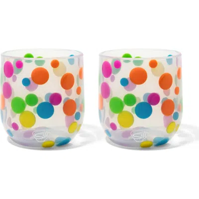 Silipint Stemless Wine Glasses 12oz 2 Pk Polka Dot
