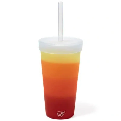 Silipint Straw Tumber 22oz Marigold, Silicone Travel Cup, Hot Or Cold Drinks