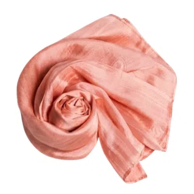 Silk And Bears Women's Apricot Pink Habotai Silk Scarf – Wedding Silk Shawl Wrap