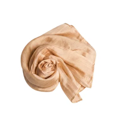 Silk And Bears Women's Champagne Gold Silk Scarf – Wedding Mulberry Silk Shawl