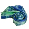 Silk And Bears Women's Green Forest & Ocean Brushstroke Habotai Silk Scarf – Hand-dyed Mulberry Silk In Green