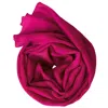 Silk And Bears Women's Purple / Pink / Purple Handwoven Mulberry Silk Scarf- Deep Fuchsia- Lightweight & Sheer In Multi
