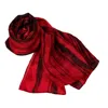 Silk And Bears Women's Red / Black Red & Black Brushstroke Mulberry Silk Scarf – Hand-dyed In Multi
