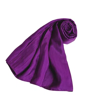 Silk And Bears Women's Royal Purple Mulberry Silk Scarf – Handmade & Hand-dyed