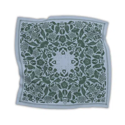 Silk&soul Women's Blue Bird Scarf