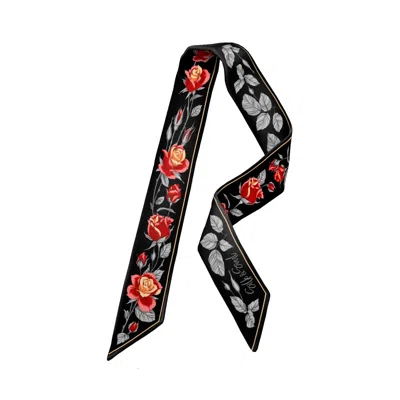 Silk&soul Women's Red Rose Twilly In Multi