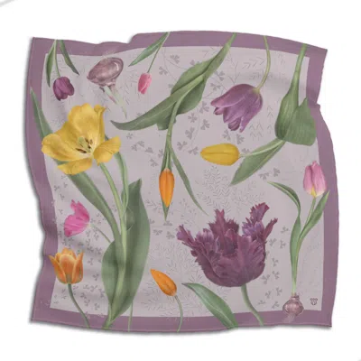 Silk&soul Women's Tulip Scarf In Mauve In Purple