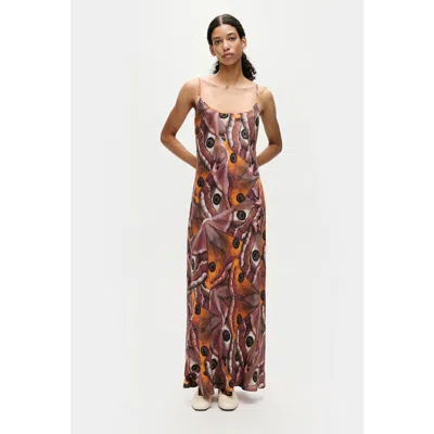 Silk Laundry 1996 Dress Wingspan In Orange