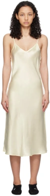 Silk Laundry Beige 90's Slip Dress In Ecru
