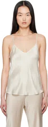 Silk Laundry Beige Bias Cut Camisole In Hazelnut
